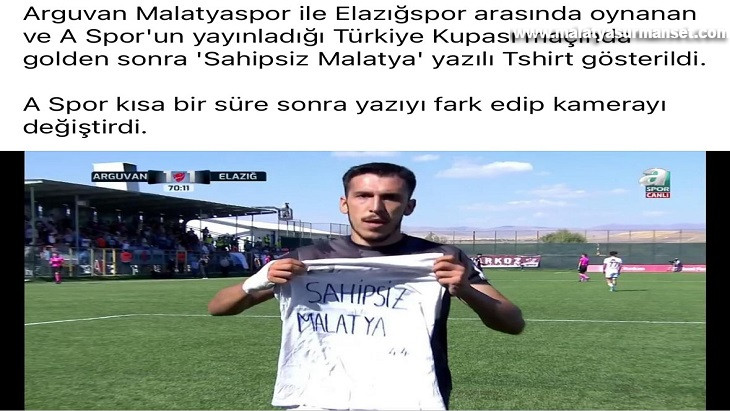 Arguvansporlu Futbolcu Ferhat Canlı'dan  Deprem Protestosu Sahipsiz Malatya