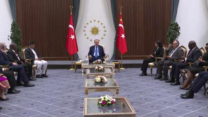 Cumhurbaşkanı Erdoğan 7 ülkenin büyükelçisini kabul etti