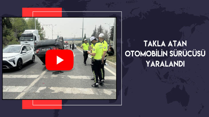 Malatya'daki takla atan otomobilin sürücüsü yaralandı